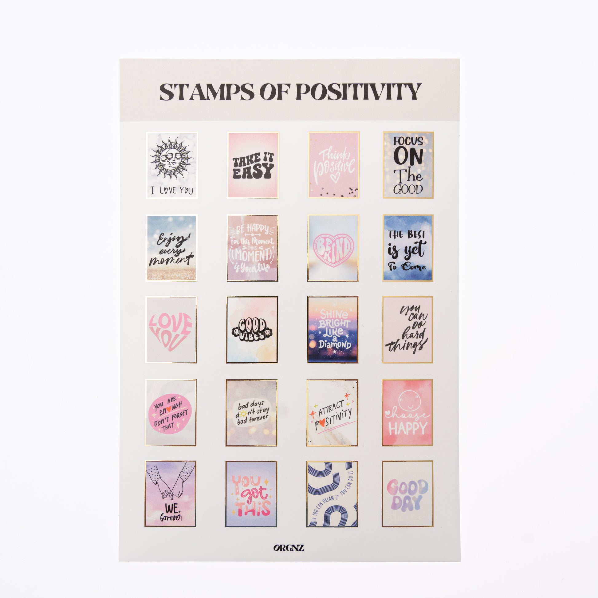 Sticker Set Einzelansicht Sheet Stamps mit dekorativen Stickern