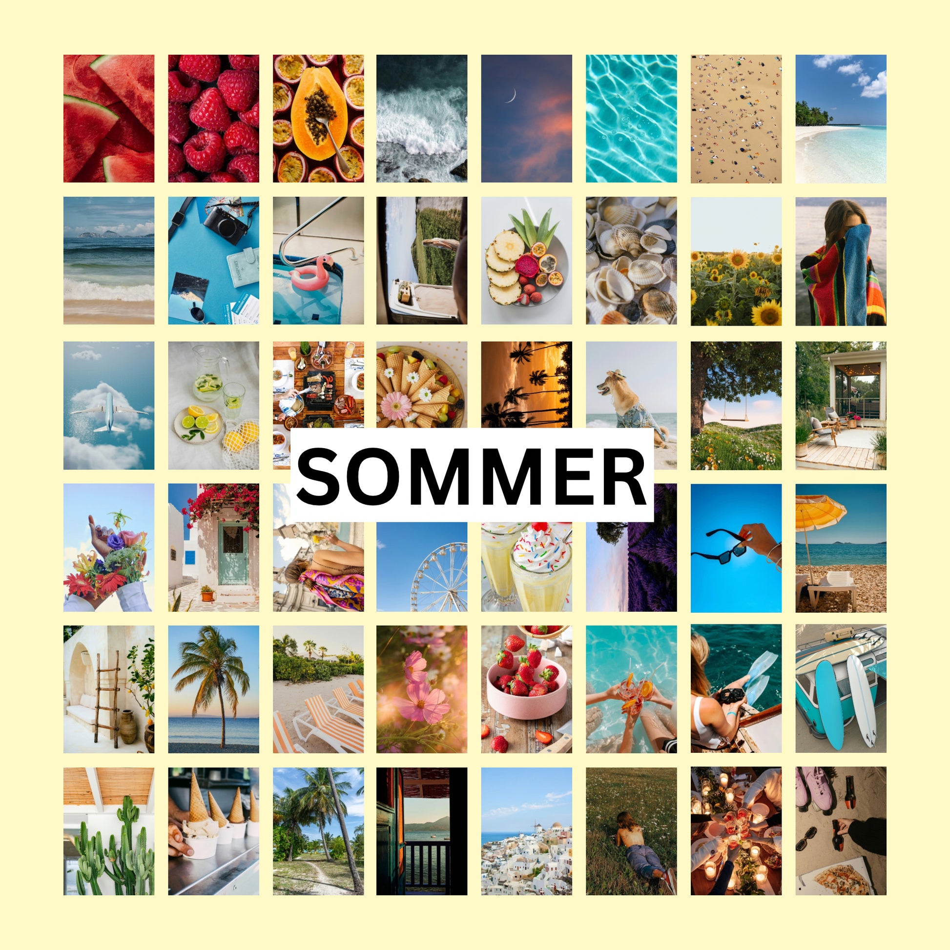 Stickerbox Sommer alle 50 Sticker im Überblick für Journaling und Dekoration