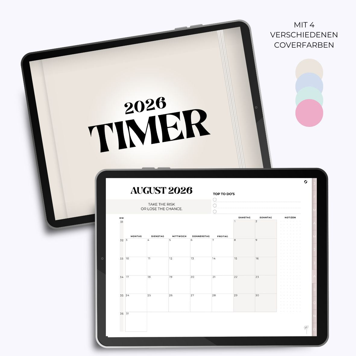 Digitaler Jahresplaner 2026 "Beige"