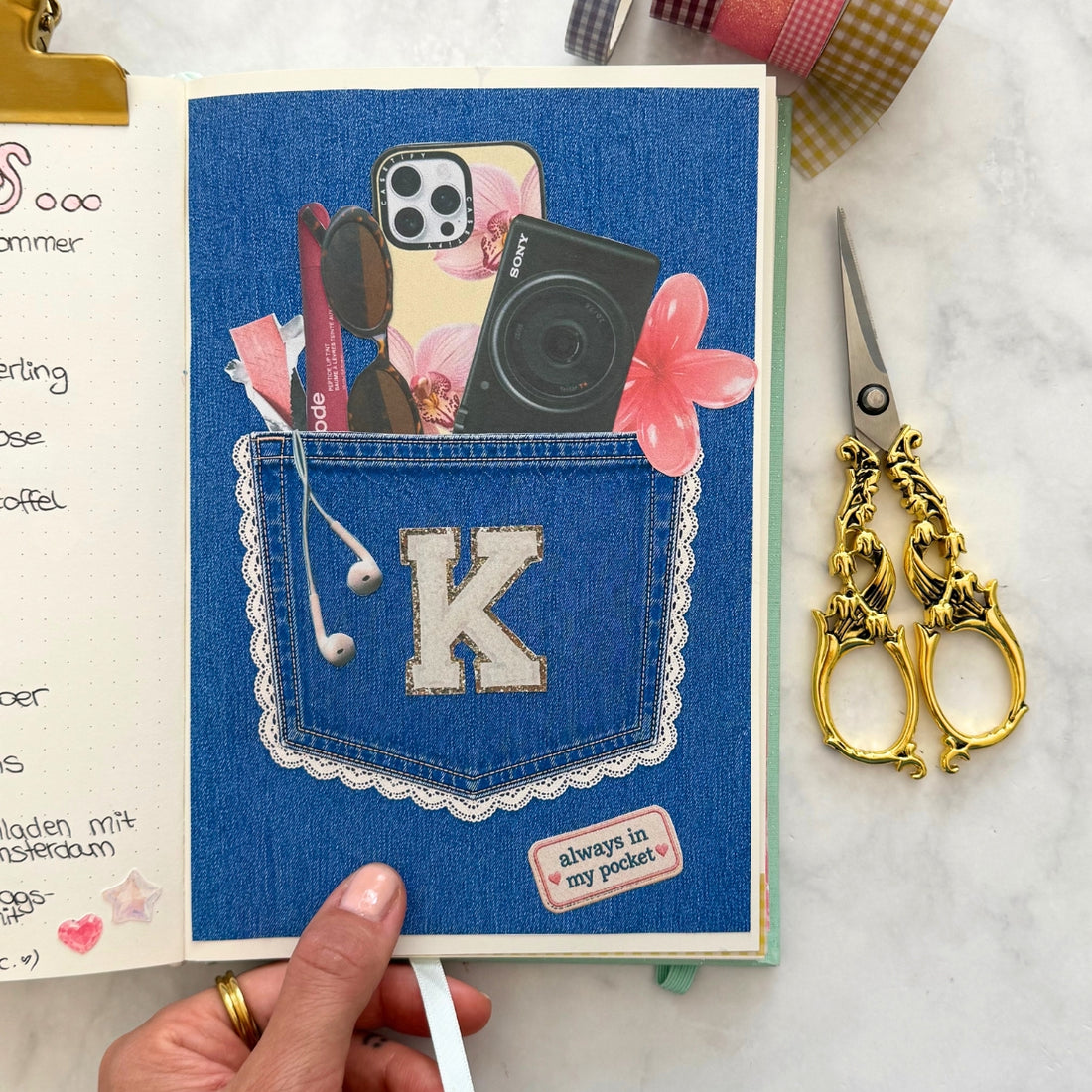 Freebie - Journaling Papier - What's in my pocket?