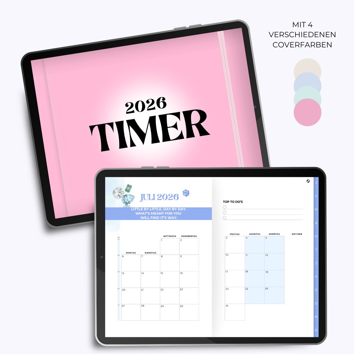 Digitaler Jahresplaner 2026 "Bunt"