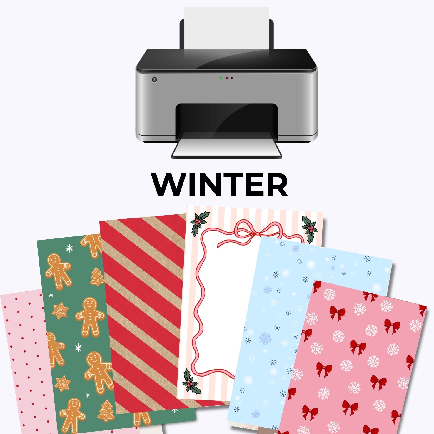 Freebie - Journaling Papier - Winter
